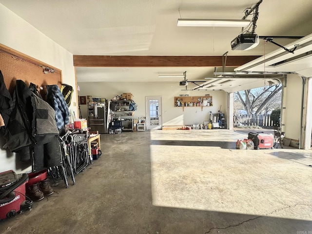 garage featuring a garage door opener