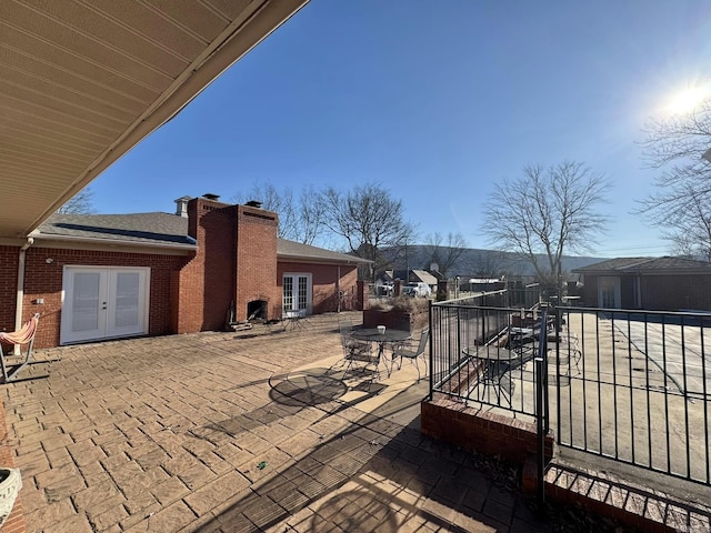 view of patio with french doors