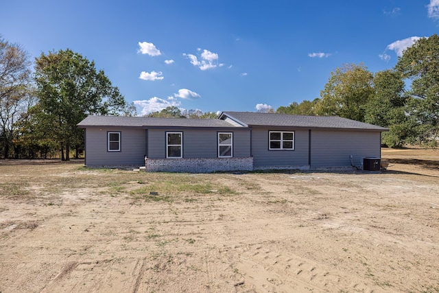 view of front of home with central AC