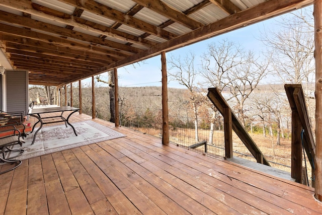 view of wooden terrace