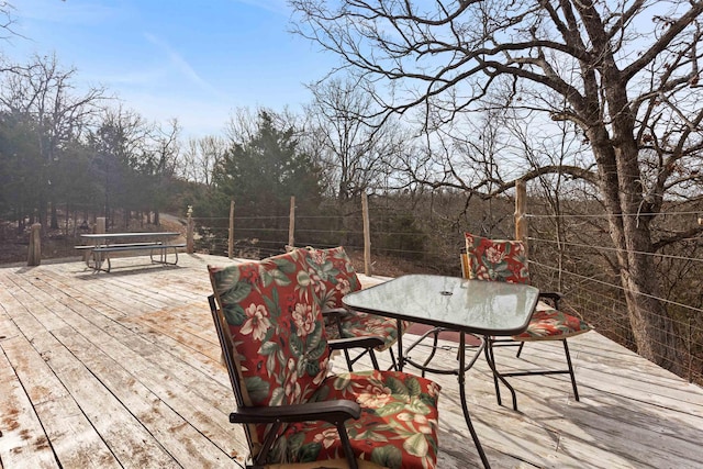 view of wooden terrace