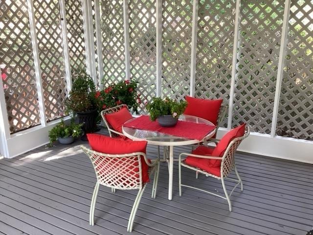 view of sunroom