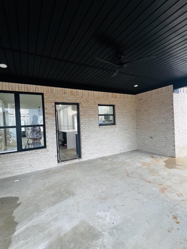 view of patio / terrace with ceiling fan