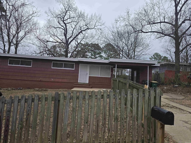 view of front of home