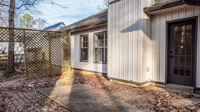 exterior space with a patio