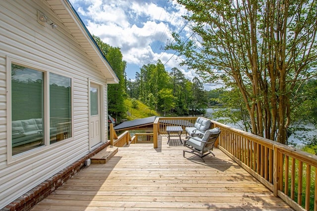 view of wooden deck