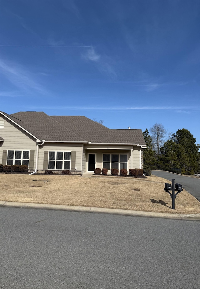 view of single story home