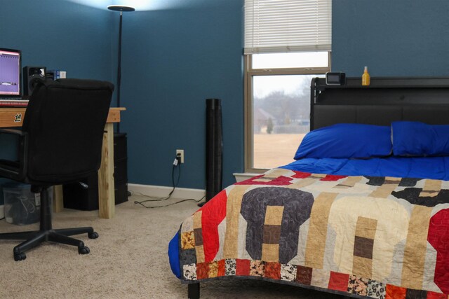 view of carpeted bedroom