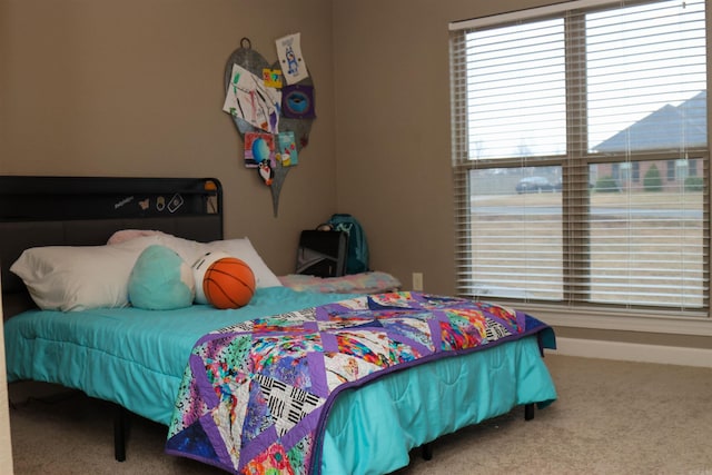 view of carpeted bedroom