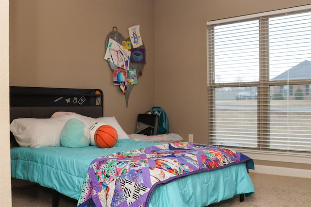 view of carpeted bedroom