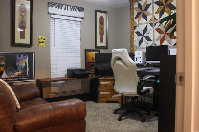 view of office area