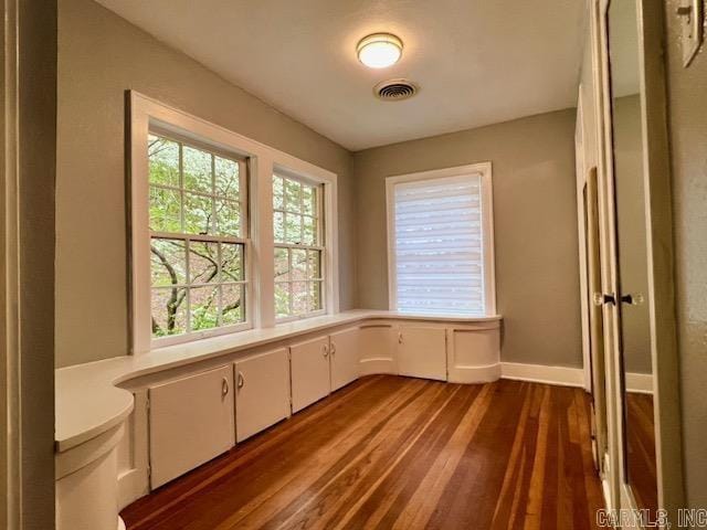 interior space featuring dark wood-type flooring