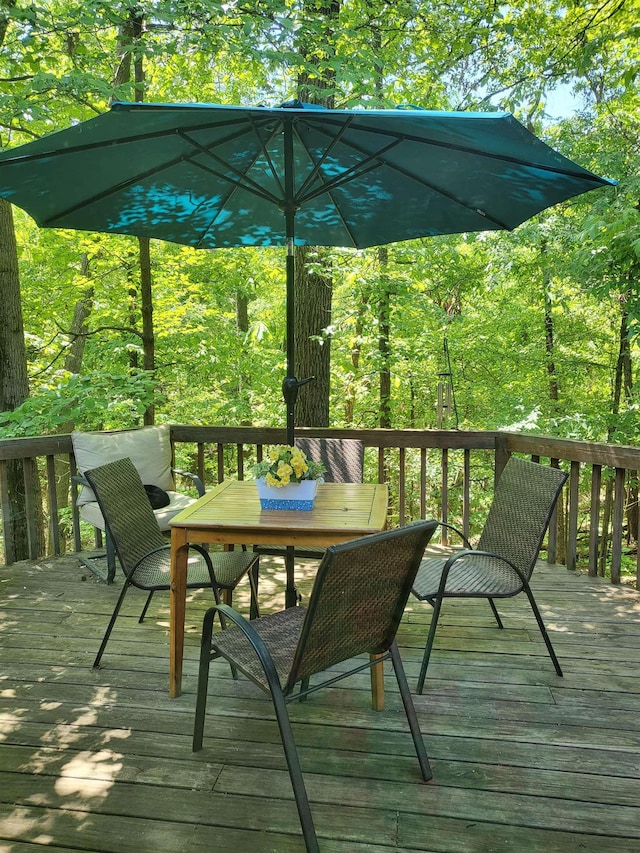 view of wooden deck