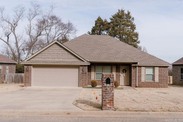 ranch-style home with a garage