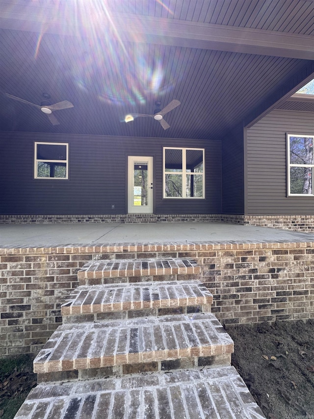 5389 Pear Orchard Dr, Little Rock, AR 72206 - exterior details featuring a ceiling fan