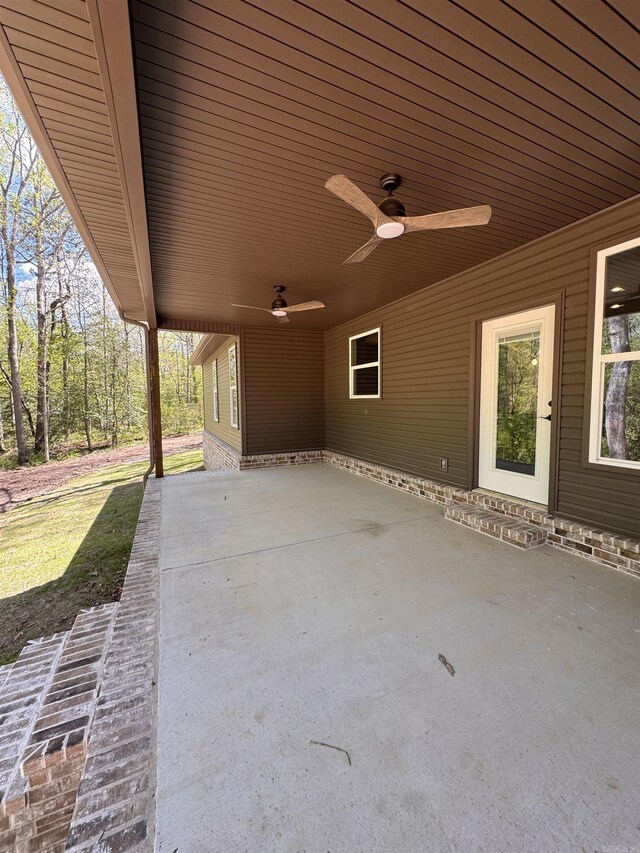 5389 Pear Orchard Dr, Little Rock, AR 72206 - view of patio featuring ceiling fan