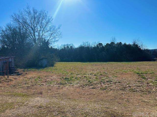 view of yard with a rural view