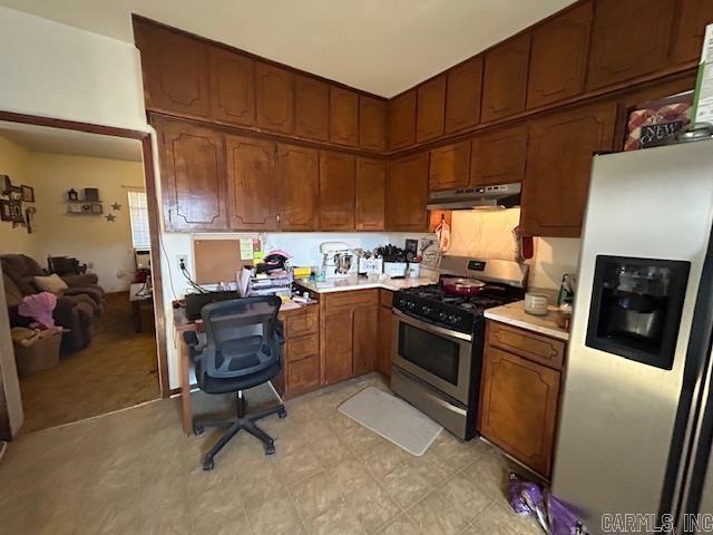 kitchen with stainless steel appliances