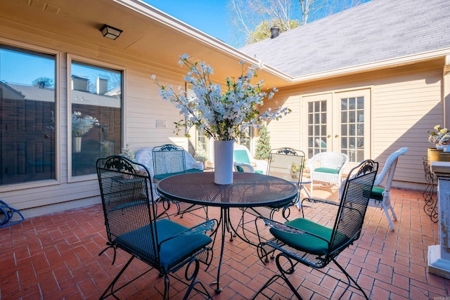 view of patio with french doors