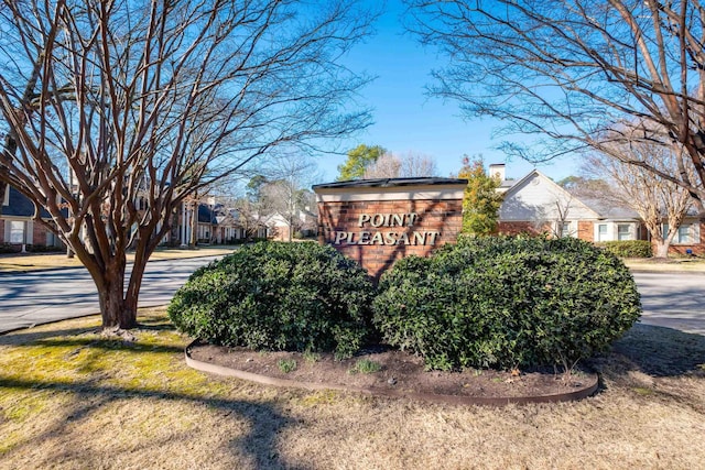 view of community sign