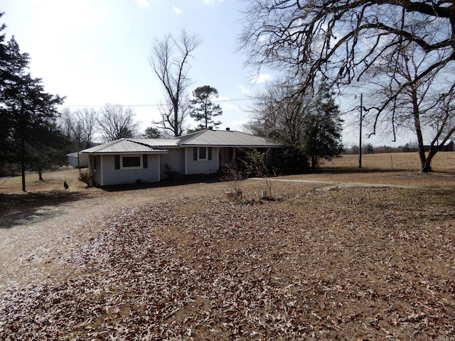 view of single story home