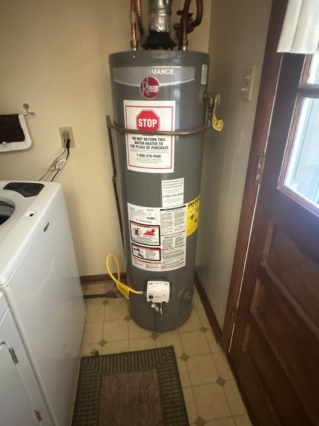 utilities with washer / dryer and water heater