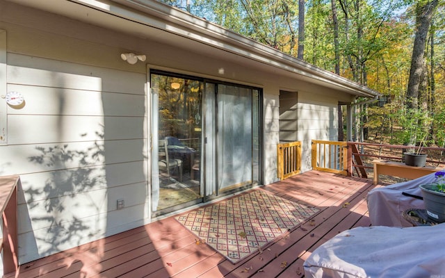 view of wooden deck