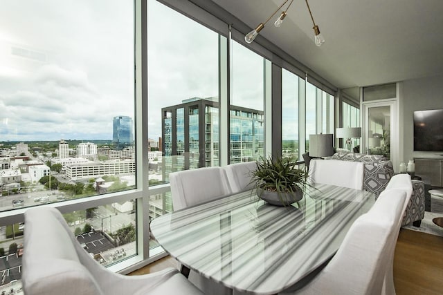 view of sunroom / solarium