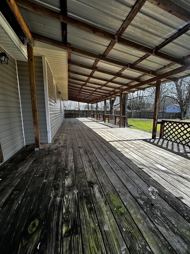 view of wooden terrace