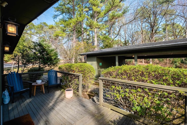 view of wooden deck