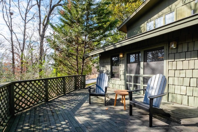 view of wooden deck