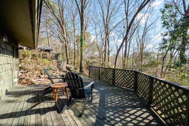 view of wooden terrace