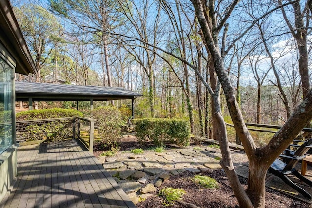 view of wooden deck