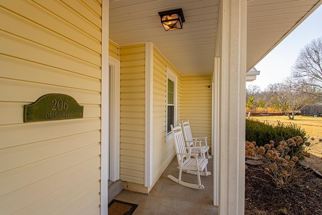 view of patio / terrace with a porch