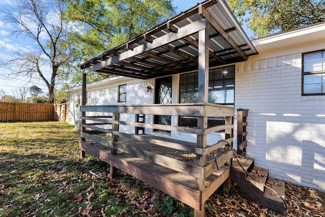 view of wooden terrace