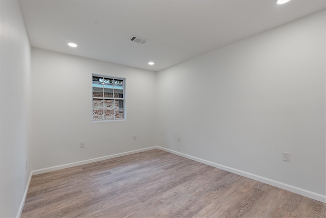 empty room featuring light wood-type flooring