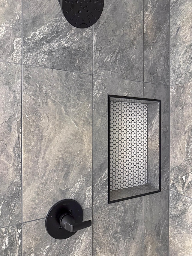 interior details with walk in shower