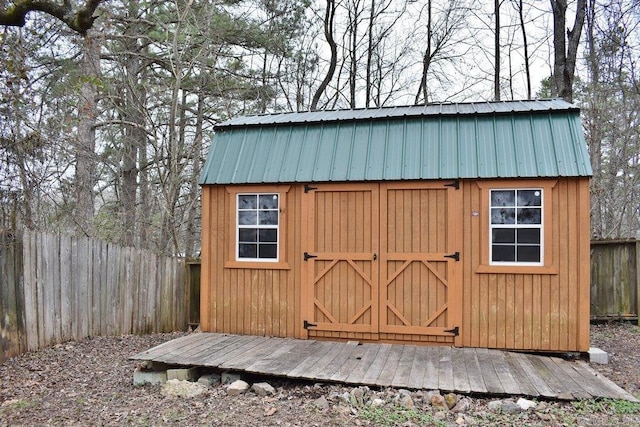 view of outdoor structure