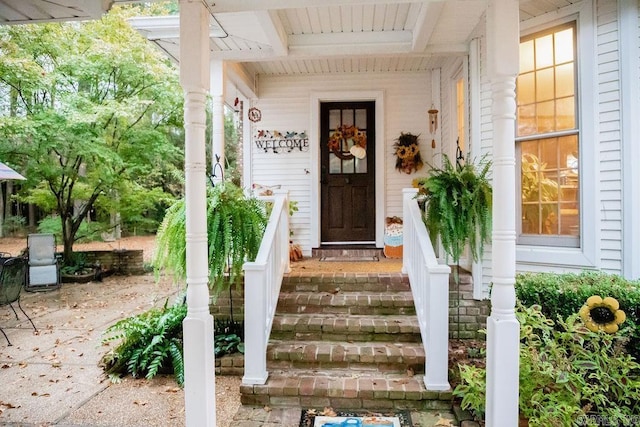 view of doorway to property