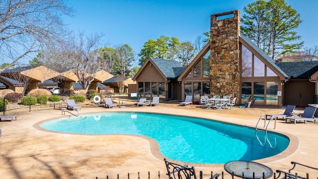 view of pool with a patio area