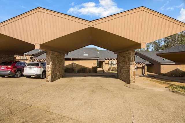 view of parking / parking lot