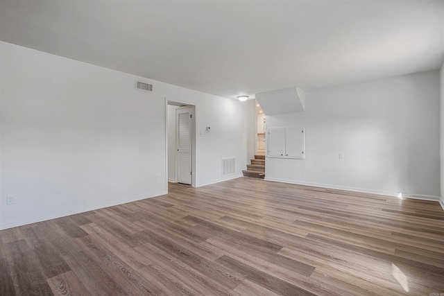 empty room featuring light hardwood / wood-style floors