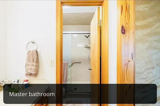 bathroom with walk in shower