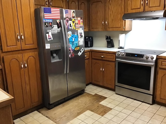 kitchen with appliances with stainless steel finishes