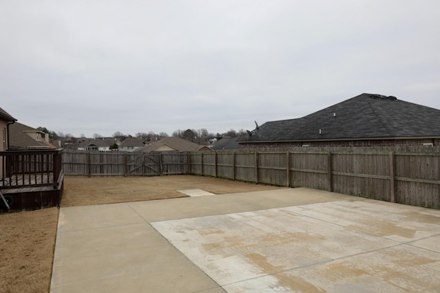 view of patio with a fenced backyard