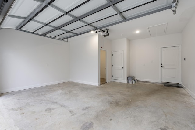 garage featuring a garage door opener