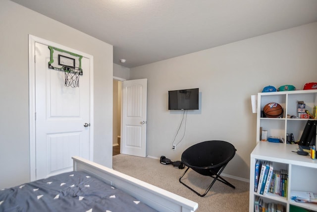 view of carpeted bedroom