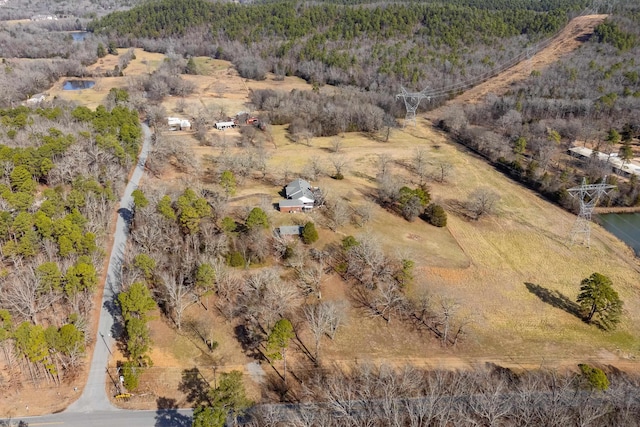 bird's eye view featuring a rural view