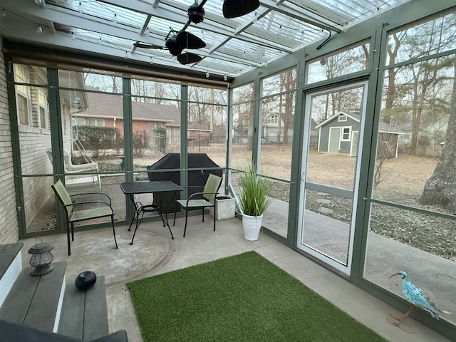 view of sunroom / solarium