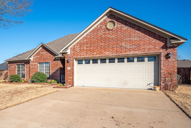 view of front property with a garage